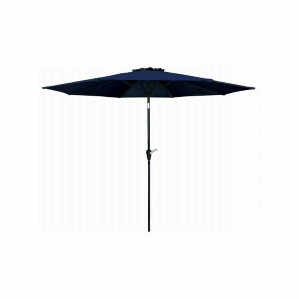 Terraza 9 ft. Crank Open & Tilt Steel Pole Patio Market Umbrella; Navy Blue Fabric TE3859716